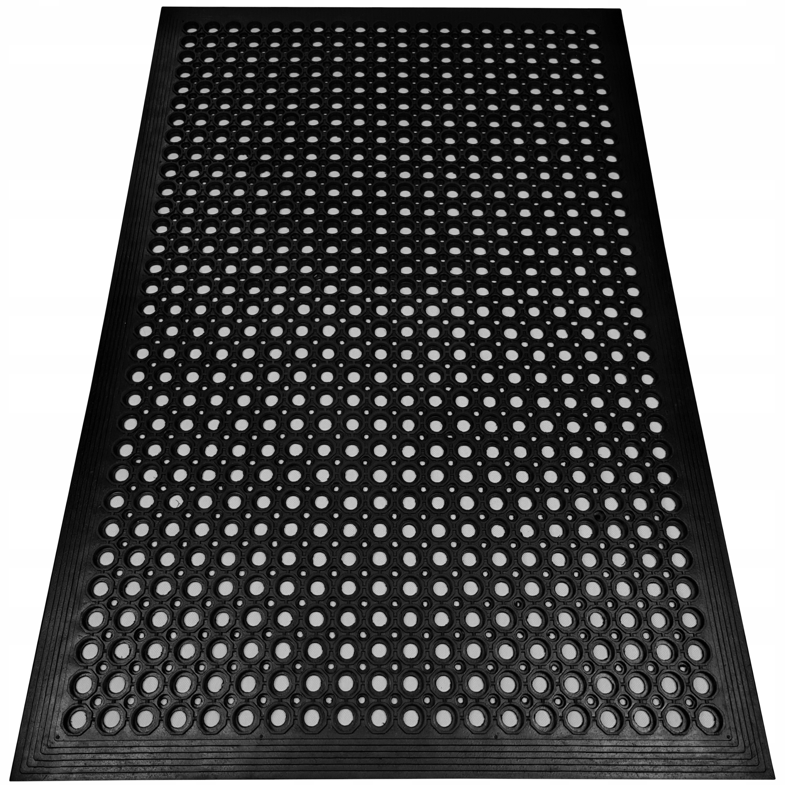 Wycieraczka gumowa ażurowa z najazdem 80cm x 120cm x 14mm